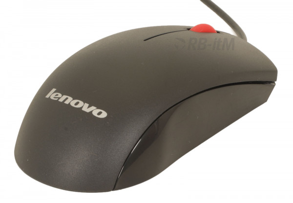 (Neuware) Lenovo MSU1175 1000-DPI Optische 3-Tasten Maus schwarz/rot